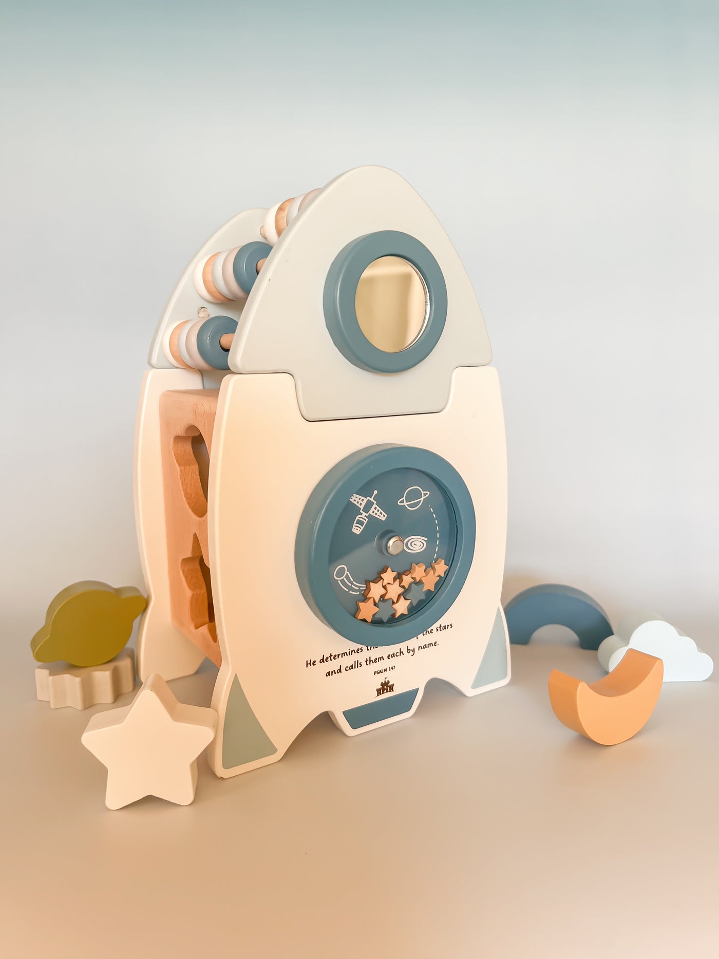 Galactic Glory Starship - Wooden Shape Sorter Toy