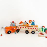 wooden toy construction vehicles