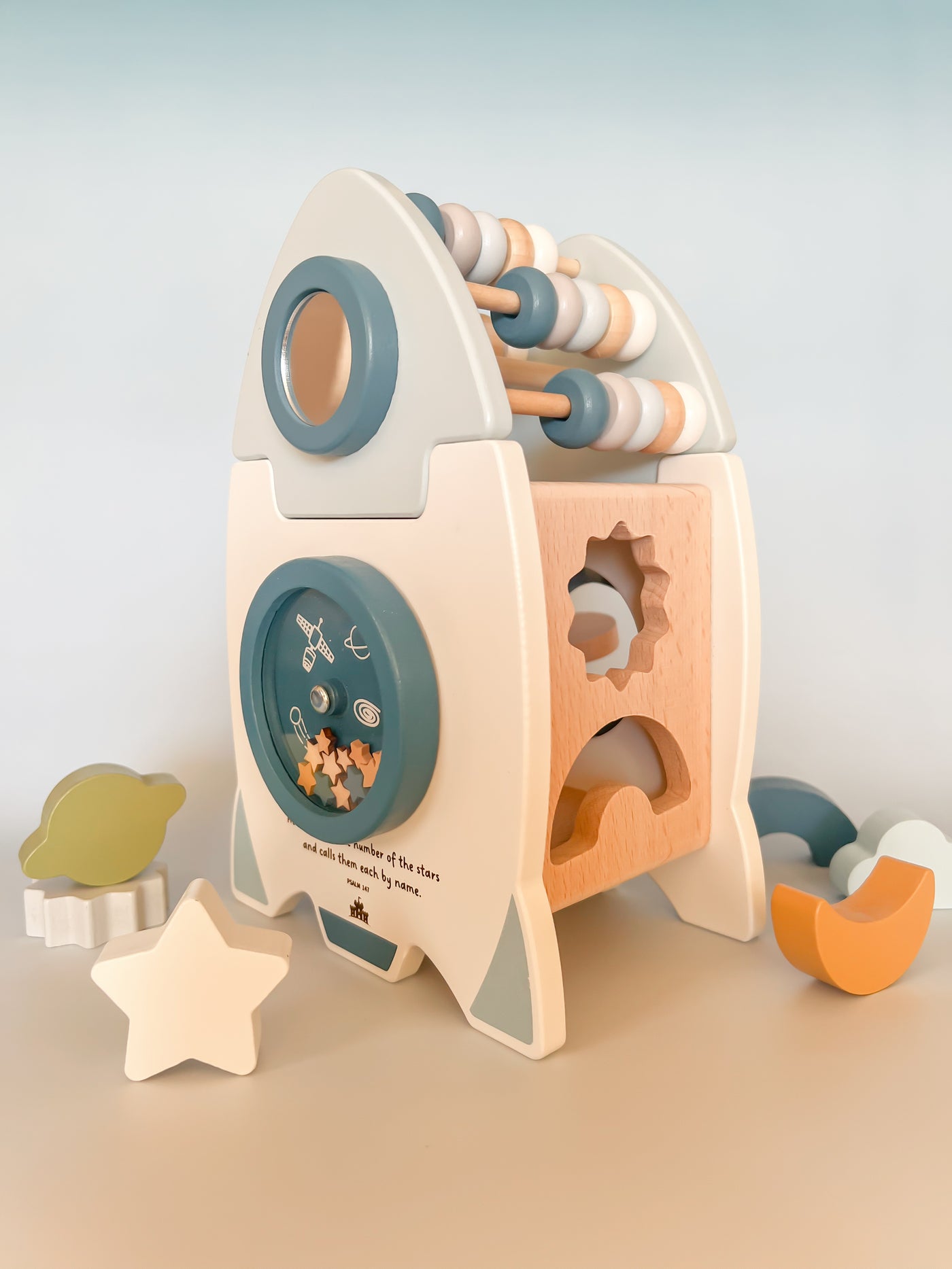 Galactic Glory Starship - Wooden Shape Sorter Toy