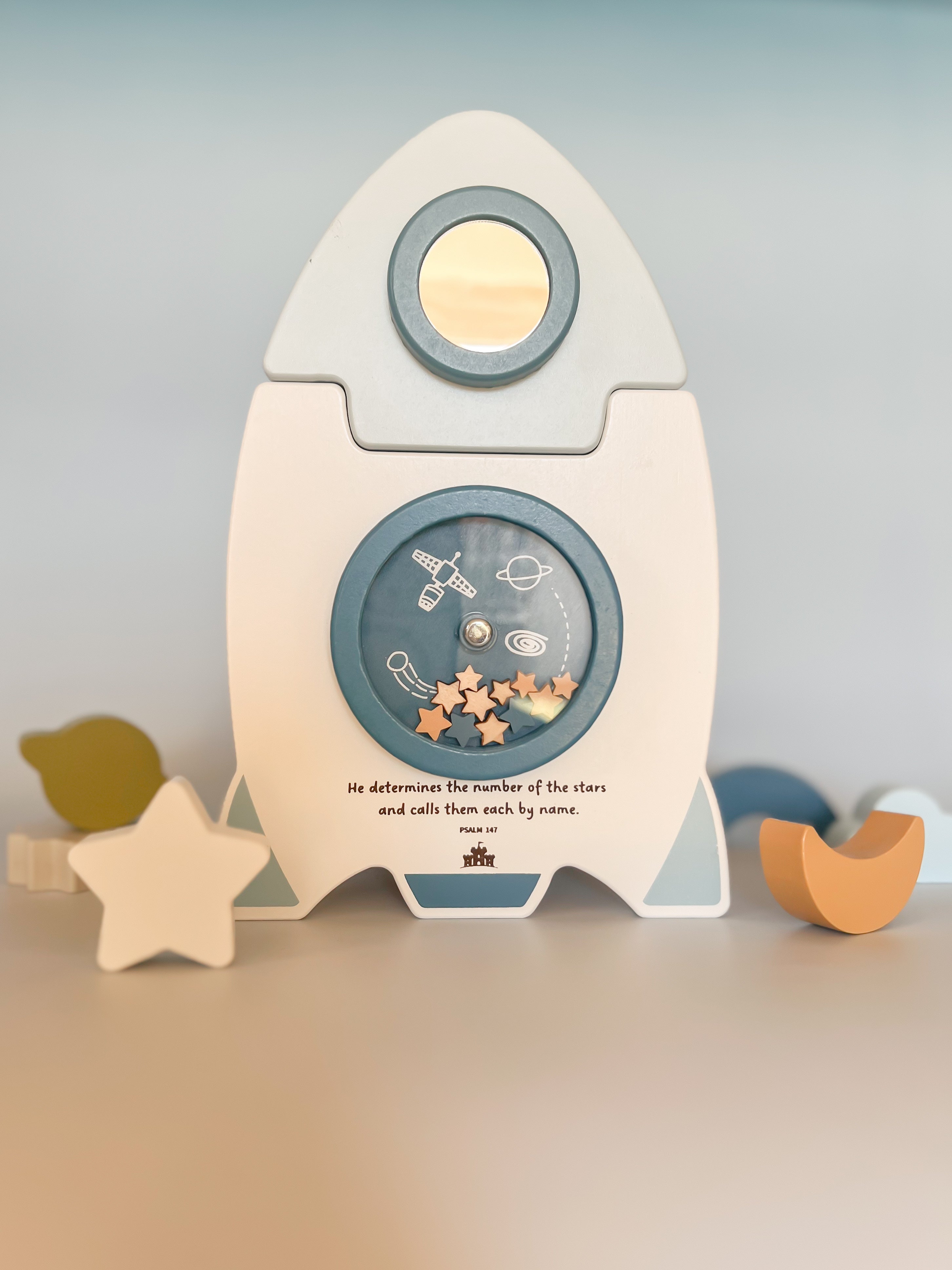 Galactic Glory Starship - Wooden Shape Sorter Toy