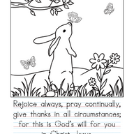 Rejoicing Bunny Coloring Page