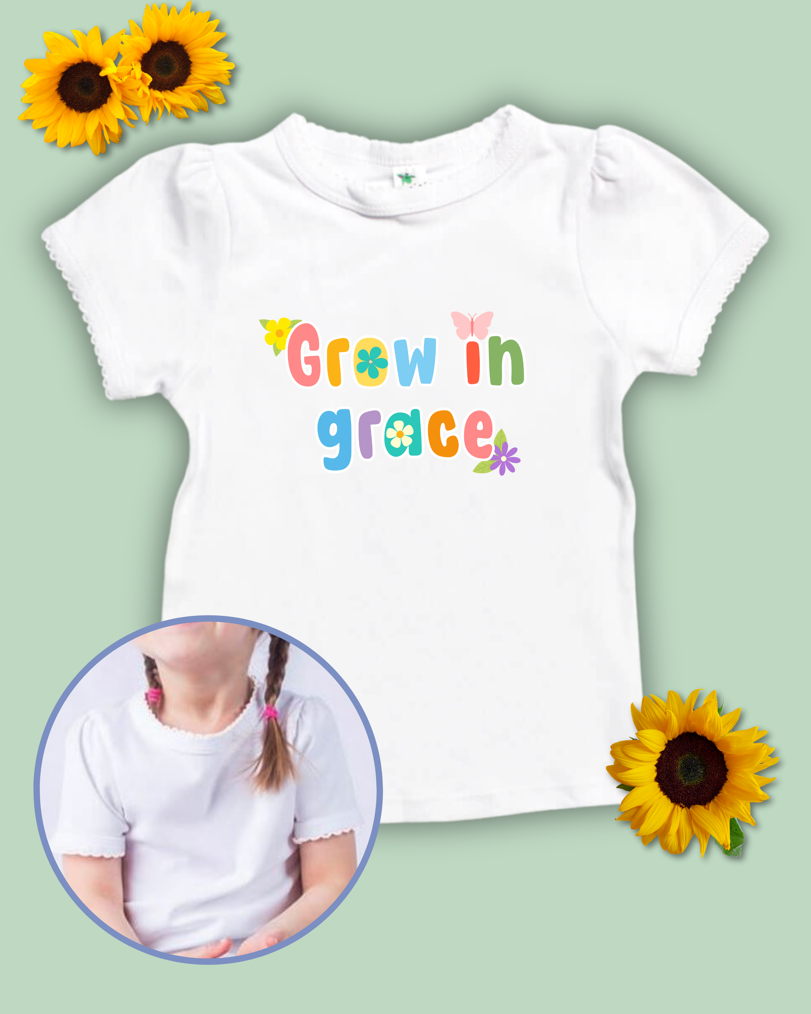 Grow in Grace Short Sleeve Scallop Trim Tee