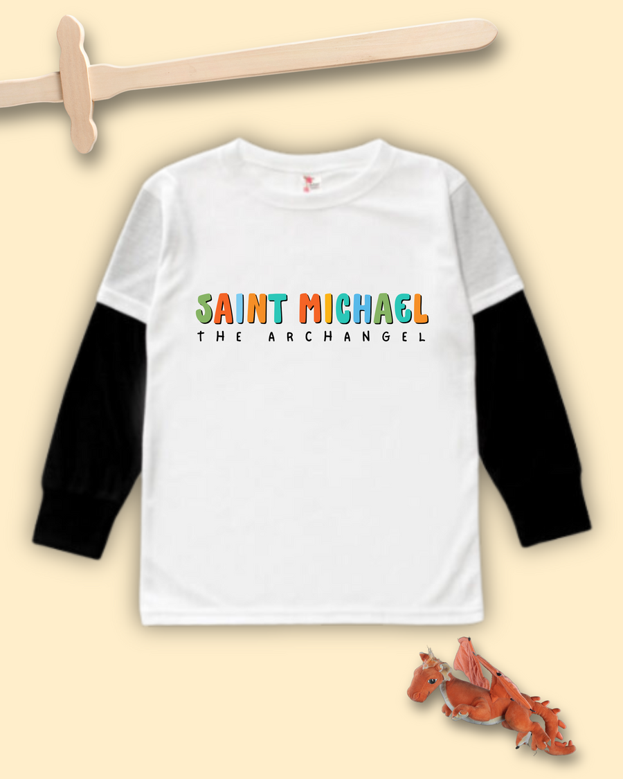 Saint Michael Long Sleeve Twofer Tee