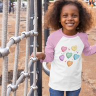 Valentine Love Hearts Raglan Tee