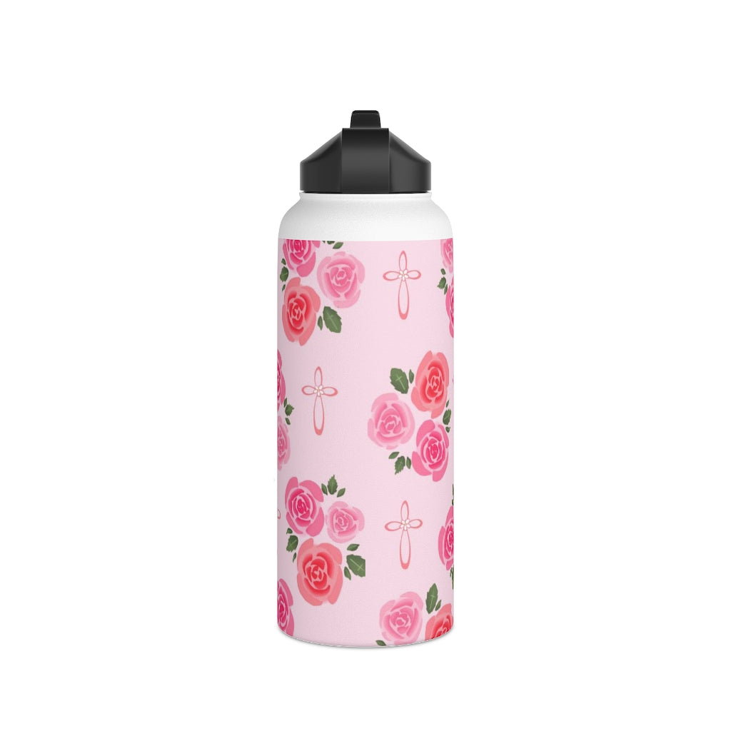 Rosie’s Garden Stainless Steel Water Bottle, Standard Lid