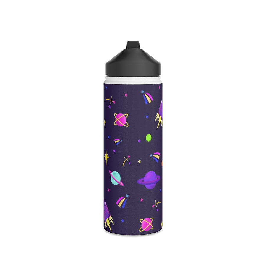 Shooting Stars (Purple) Stainless Steel Water Bottle, Standard Lid