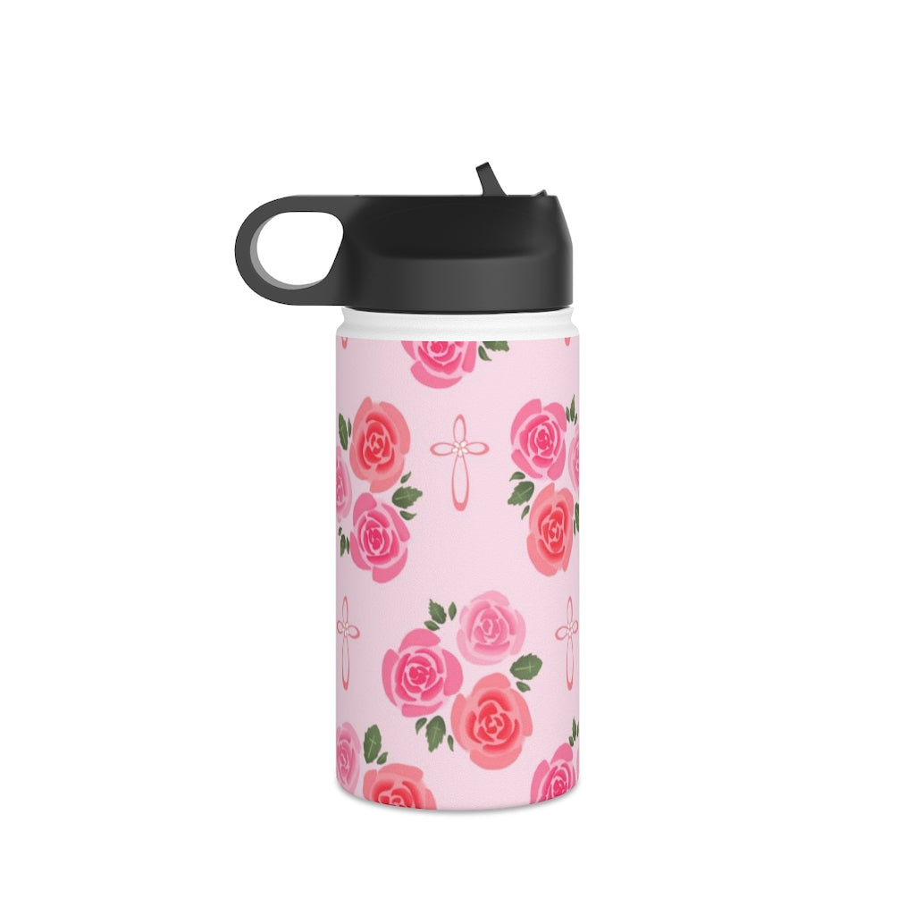 Rosie’s Garden Stainless Steel Water Bottle, Standard Lid