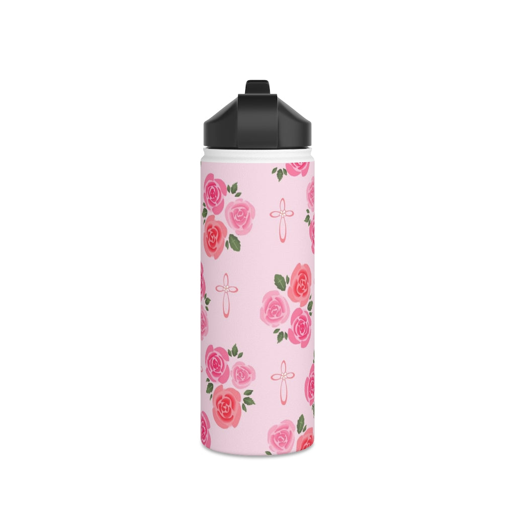 Rosie’s Garden Stainless Steel Water Bottle, Standard Lid