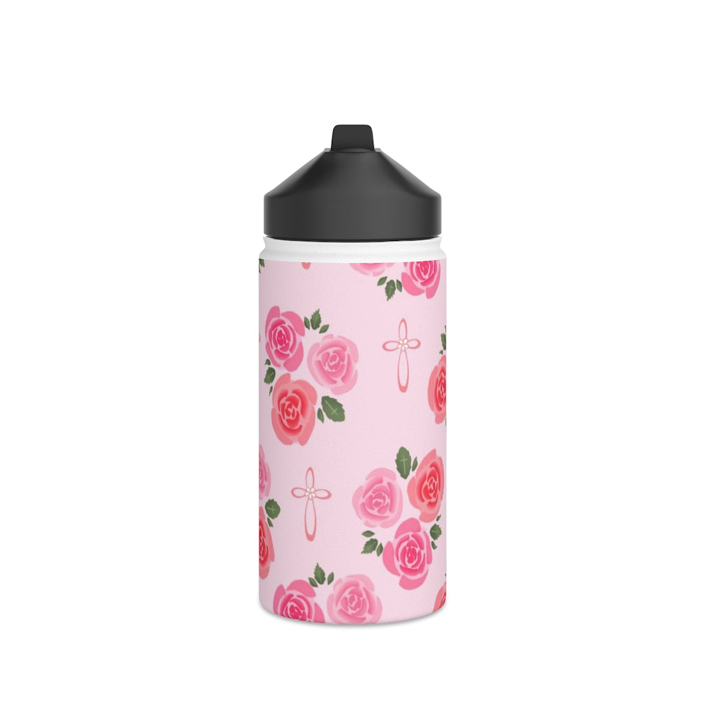 Rosie’s Garden Stainless Steel Water Bottle, Standard Lid