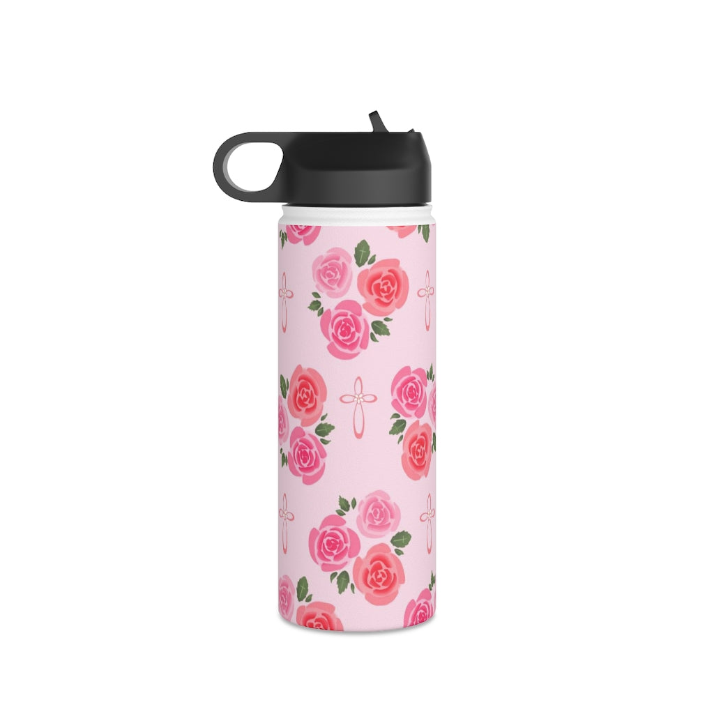 Rosie’s Garden Stainless Steel Water Bottle, Standard Lid