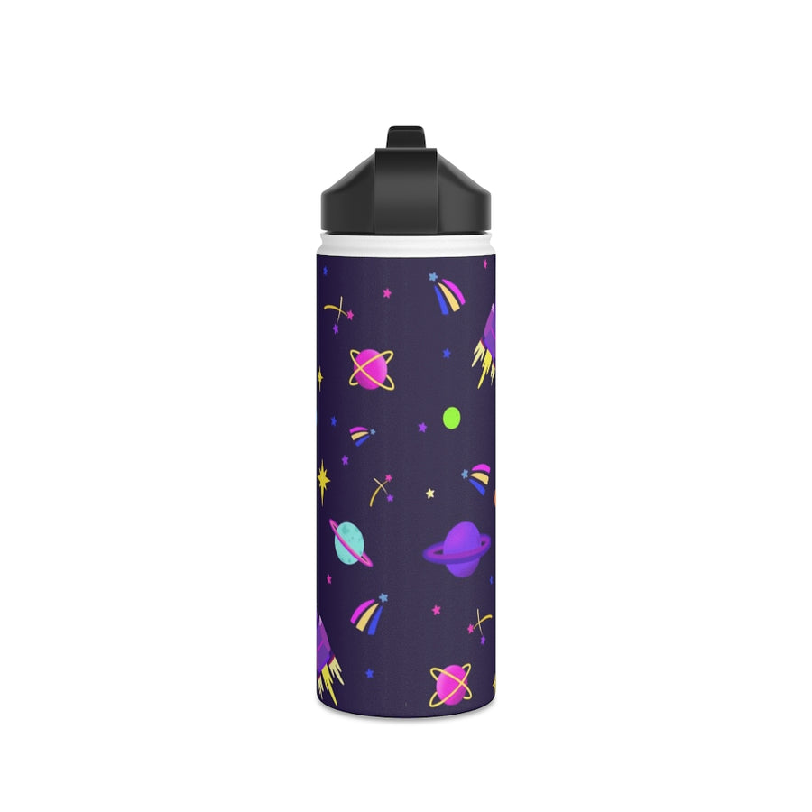 Shooting Stars (Purple) Stainless Steel Water Bottle, Standard Lid