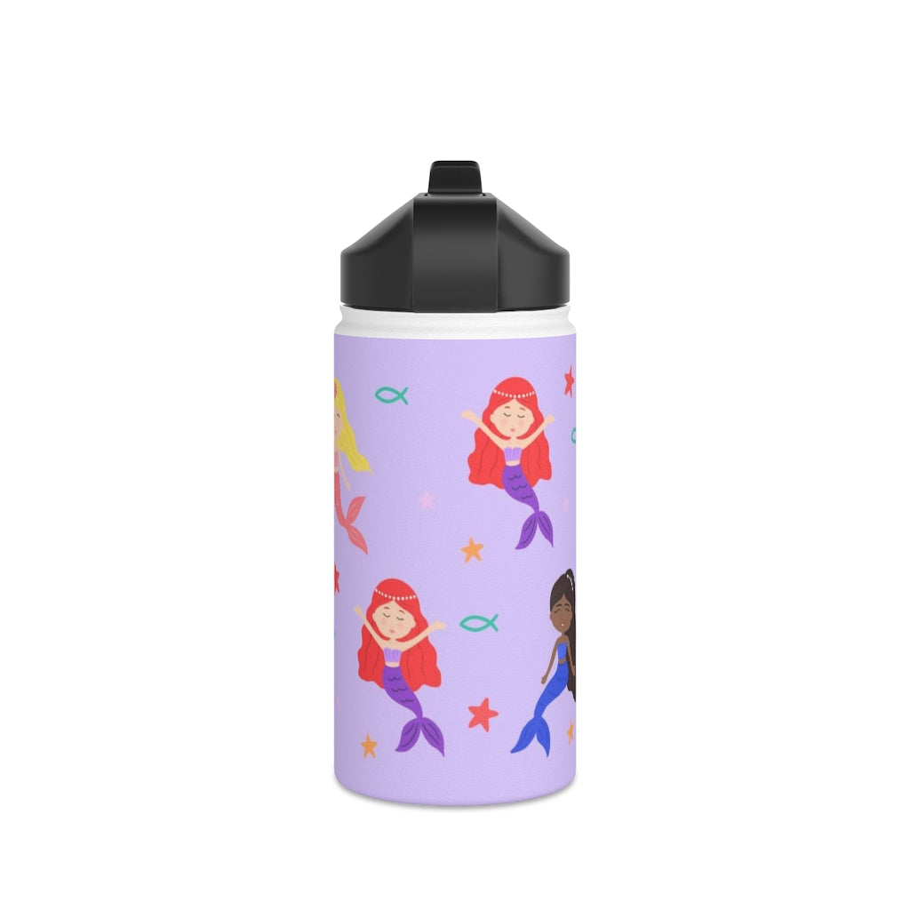 Mermaid Stainless Steel Water Bottle, Standard Lid