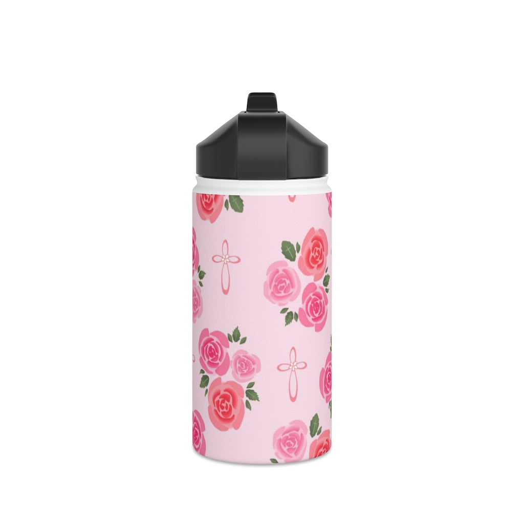 Rosie’s Garden Stainless Steel Water Bottle, Standard Lid