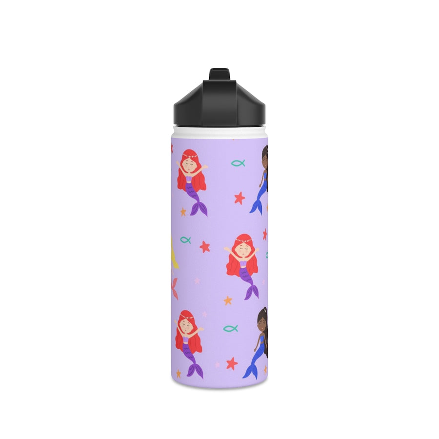 Mermaid Stainless Steel Water Bottle, Standard Lid
