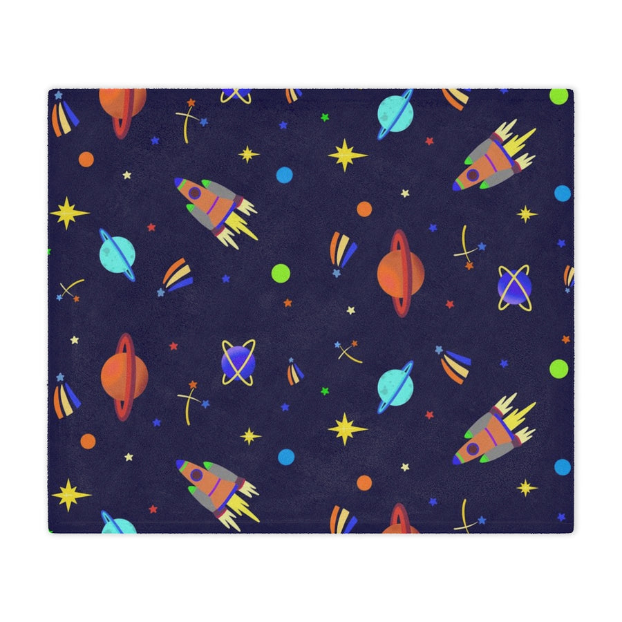 Shooting Stars (Blue) Minky Blanket